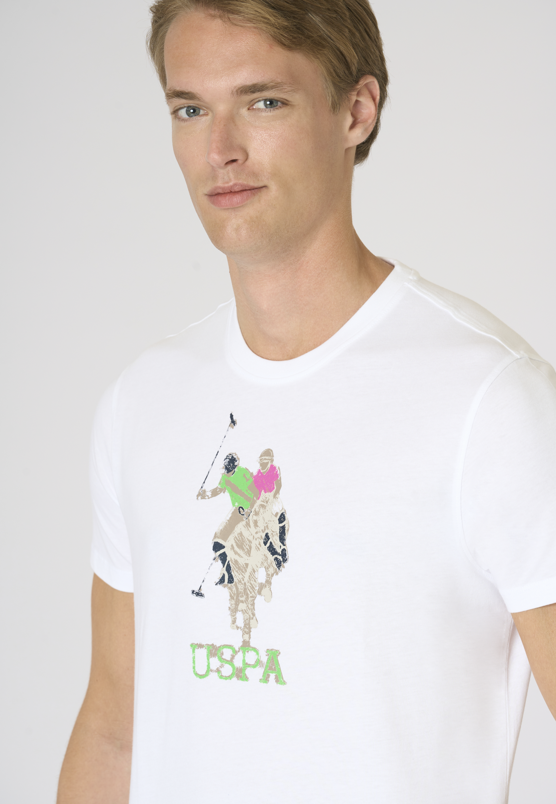 T-Shirt in cotone con grafica USPA frontale