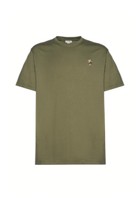 T-shirt girocollo da uomo a maniche corte con logo colorato