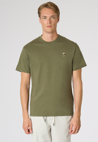 T-shirt girocollo da uomo a maniche corte con logo colorato