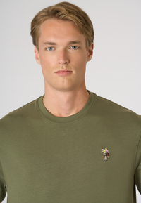 T-shirt girocollo da uomo a maniche corte con logo colorato