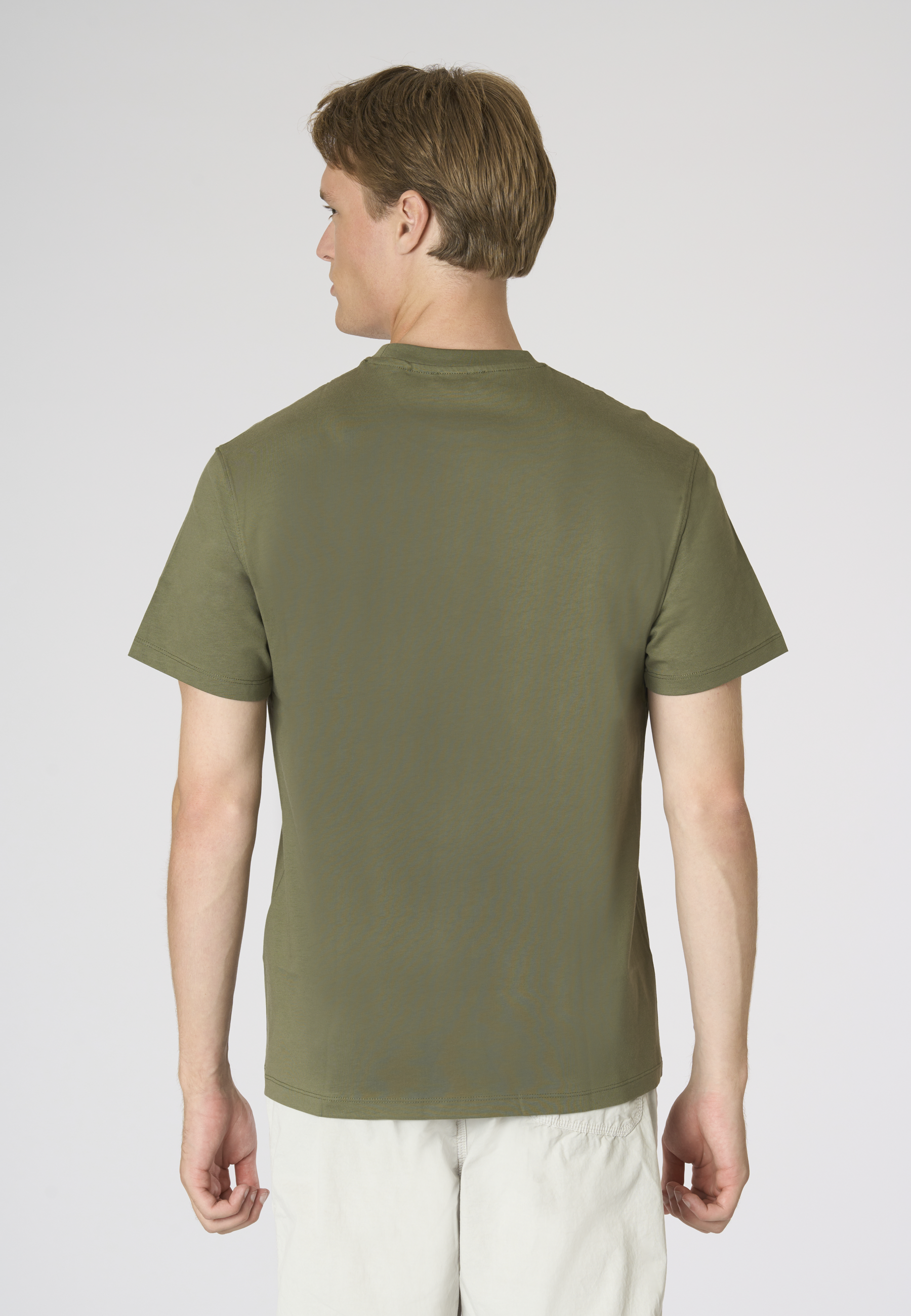 T-shirt girocollo da uomo a maniche corte con logo colorato