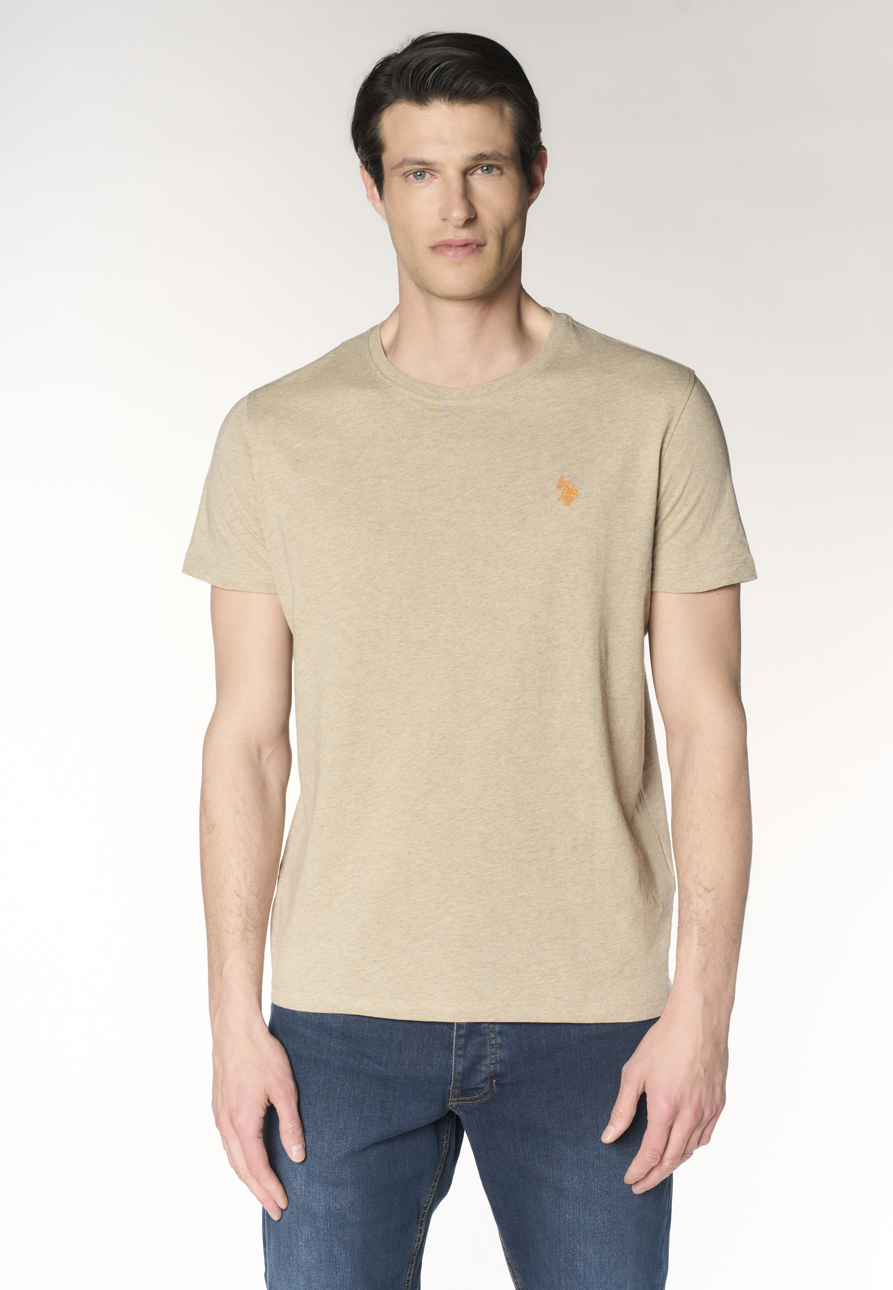 T-shirt in cotone melange Premium Quality con logo ricamato