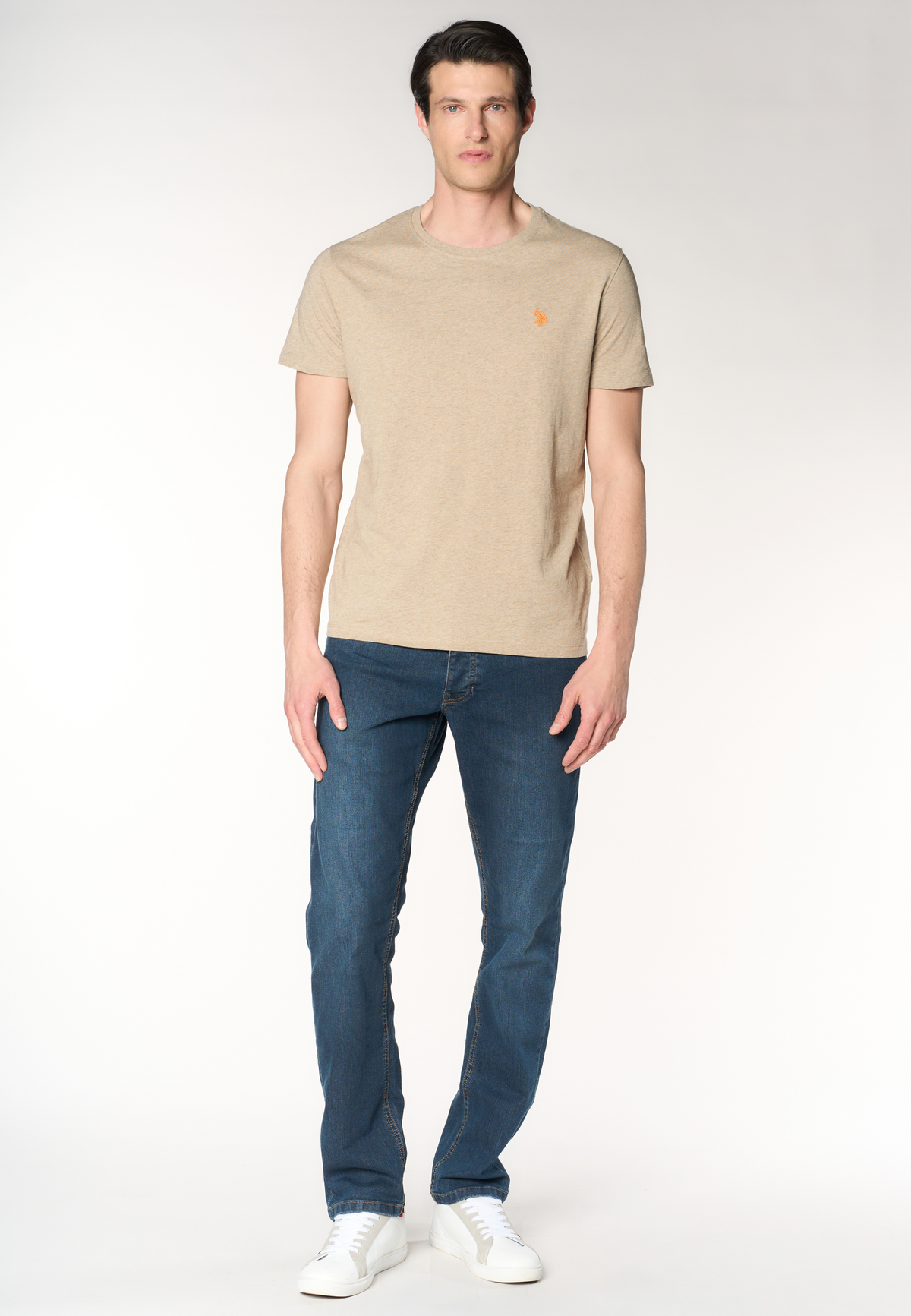 T-shirt in cotone melange Premium Quality con logo ricamato