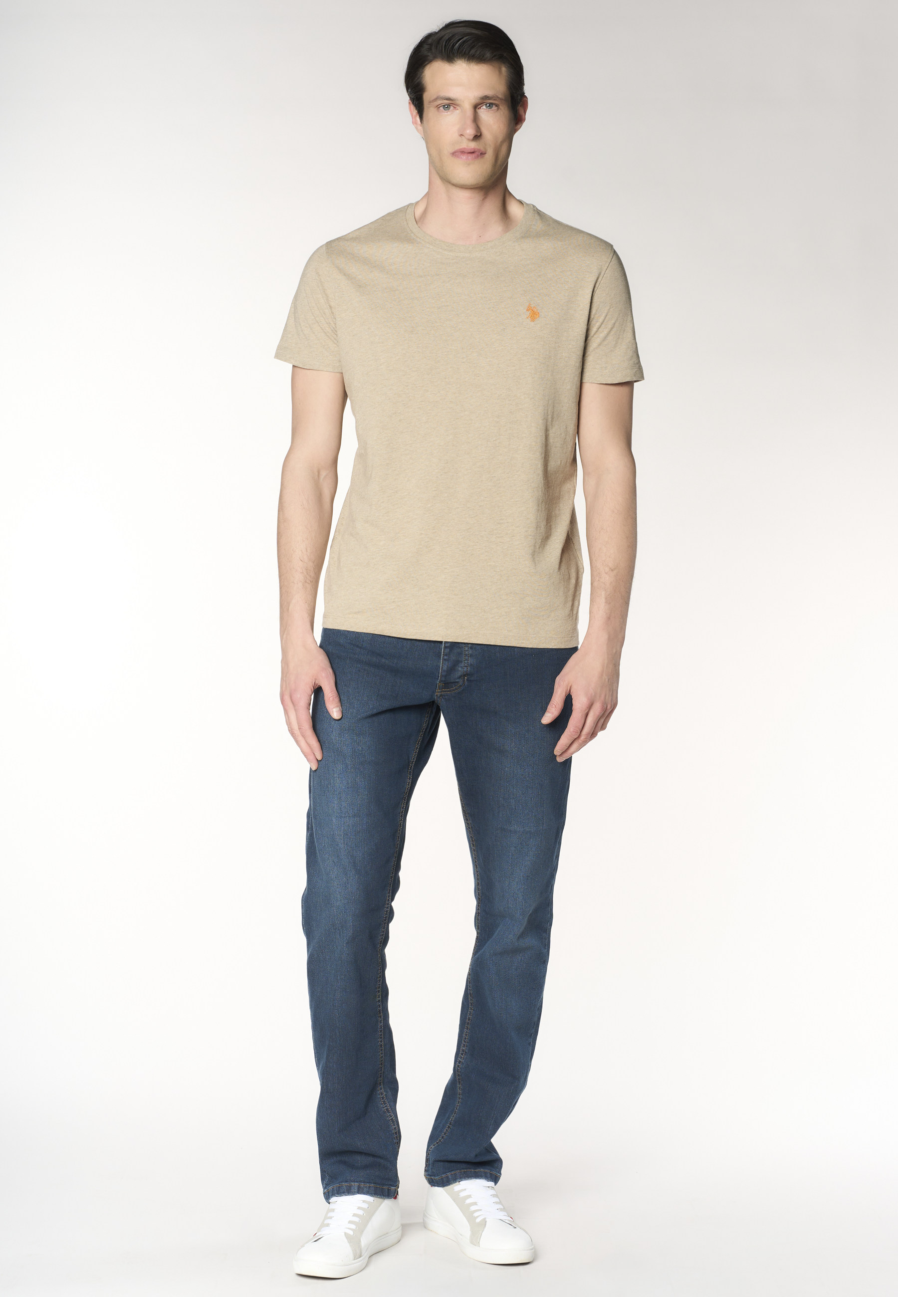 T-shirt in cotone melange Premium Quality con logo ricamato