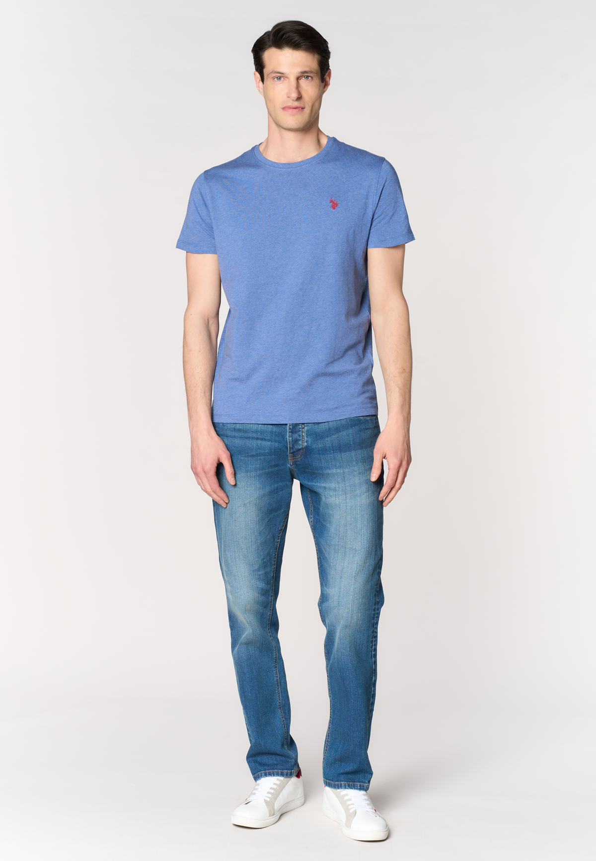 T-shirt in cotone melange Premium Quality con logo ricamato