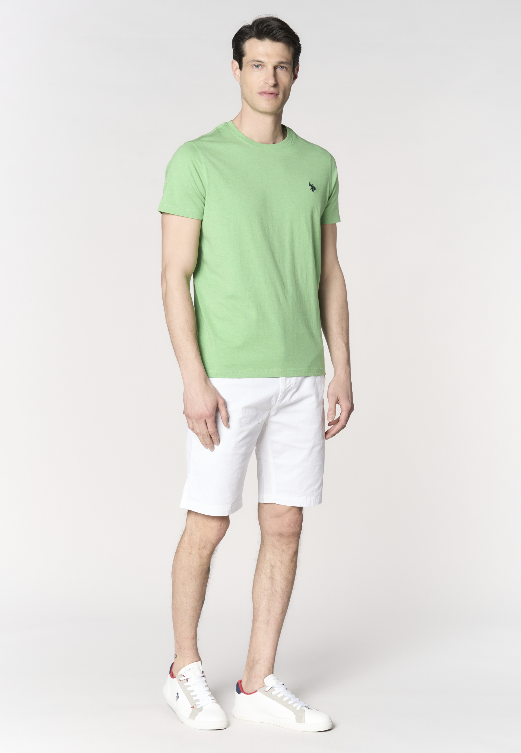 T-shirt in cotone melange Premium Quality con logo ricamato