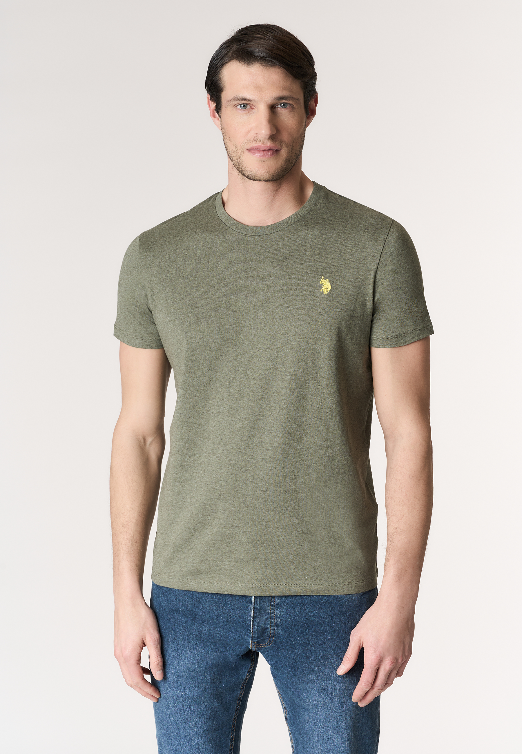 T-shirt in cotone melange Premium Quality con logo ricamato