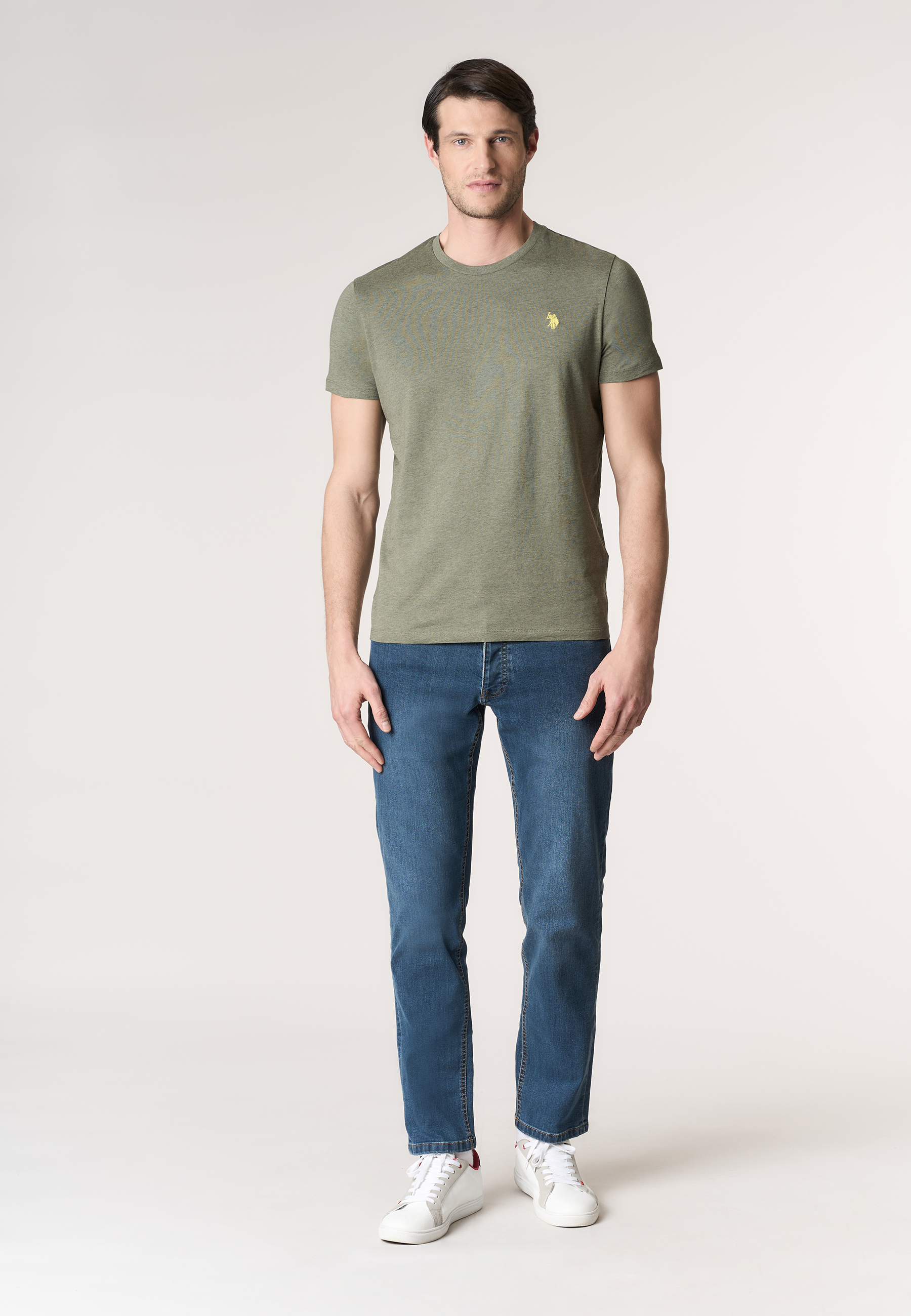 T-shirt in cotone melange Premium Quality con logo ricamato