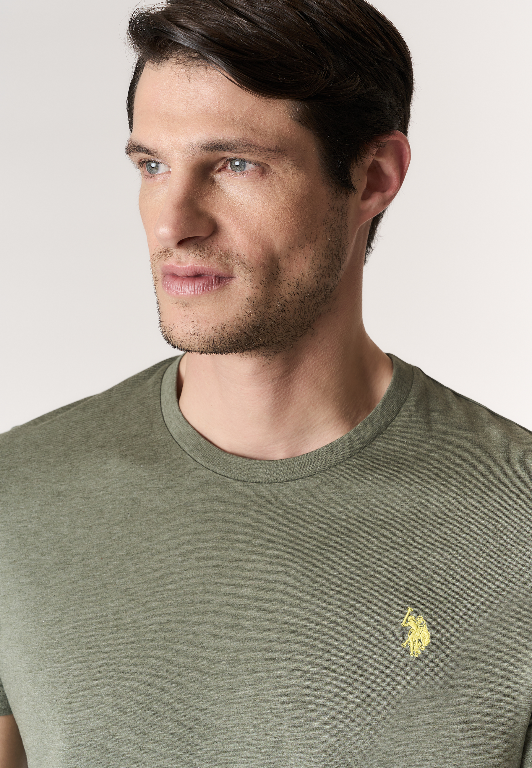 T-shirt in cotone melange Premium Quality con logo ricamato