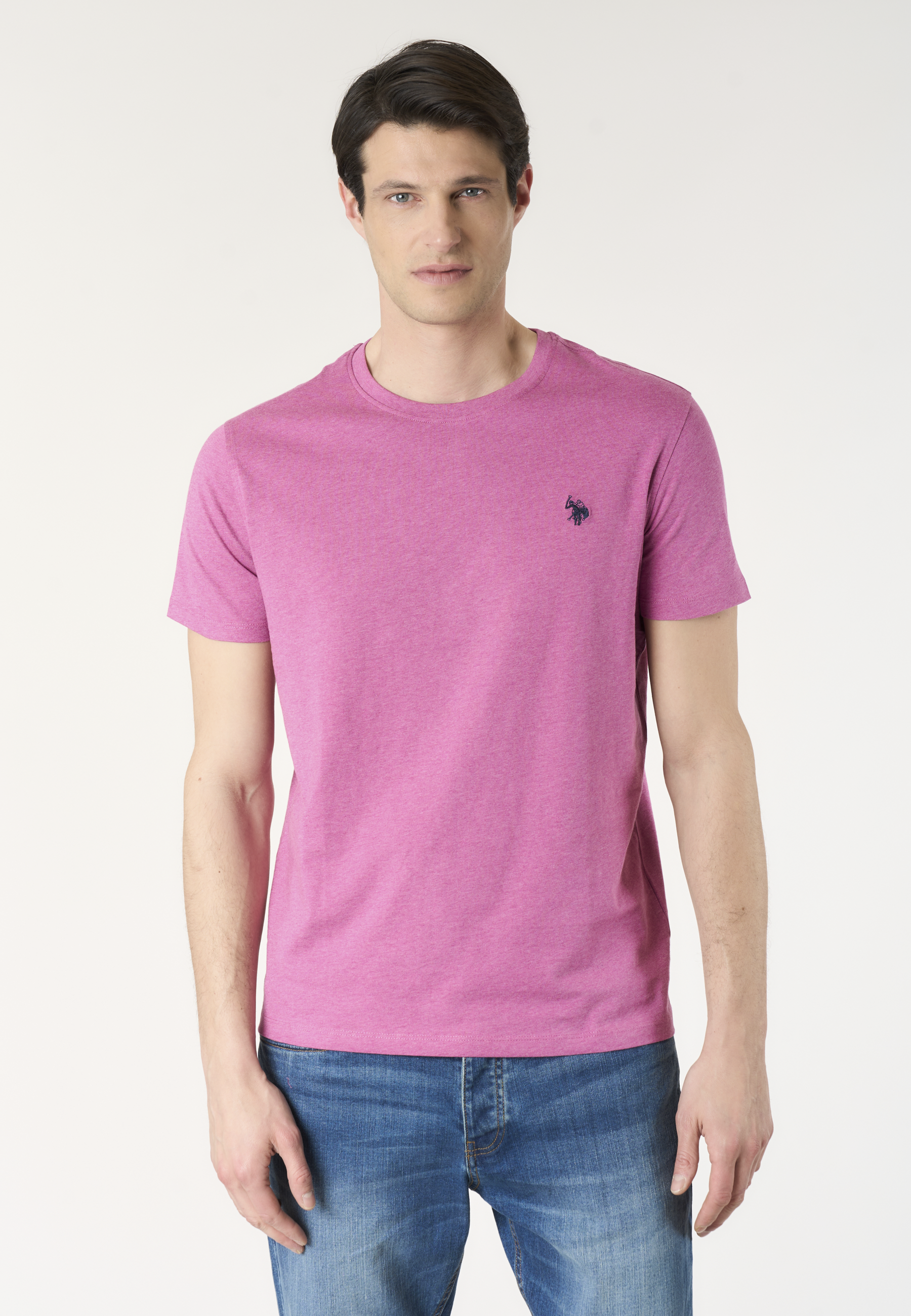 T-shirt in cotone melange Premium Quality con logo ricamato