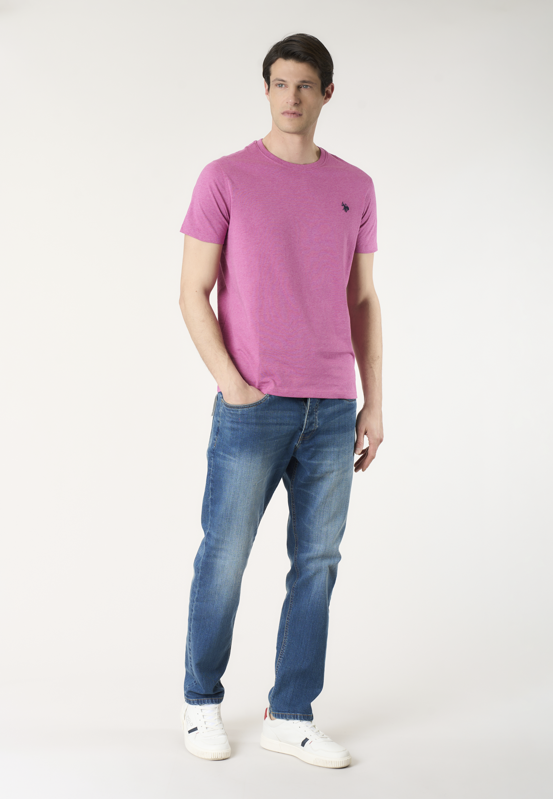 T-shirt in cotone melange Premium Quality con logo ricamato