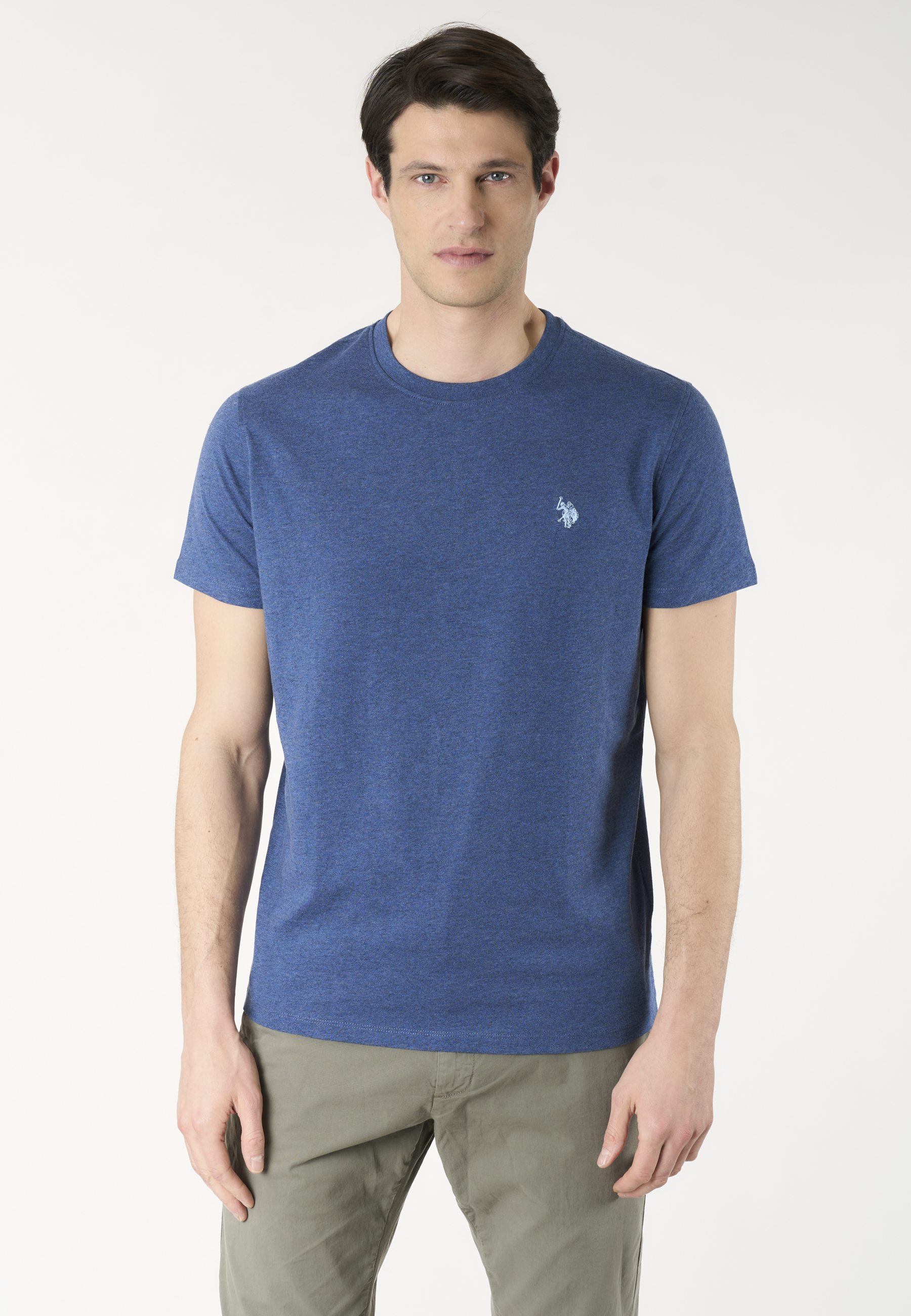 T-shirt in cotone melange Premium Quality con logo ricamato