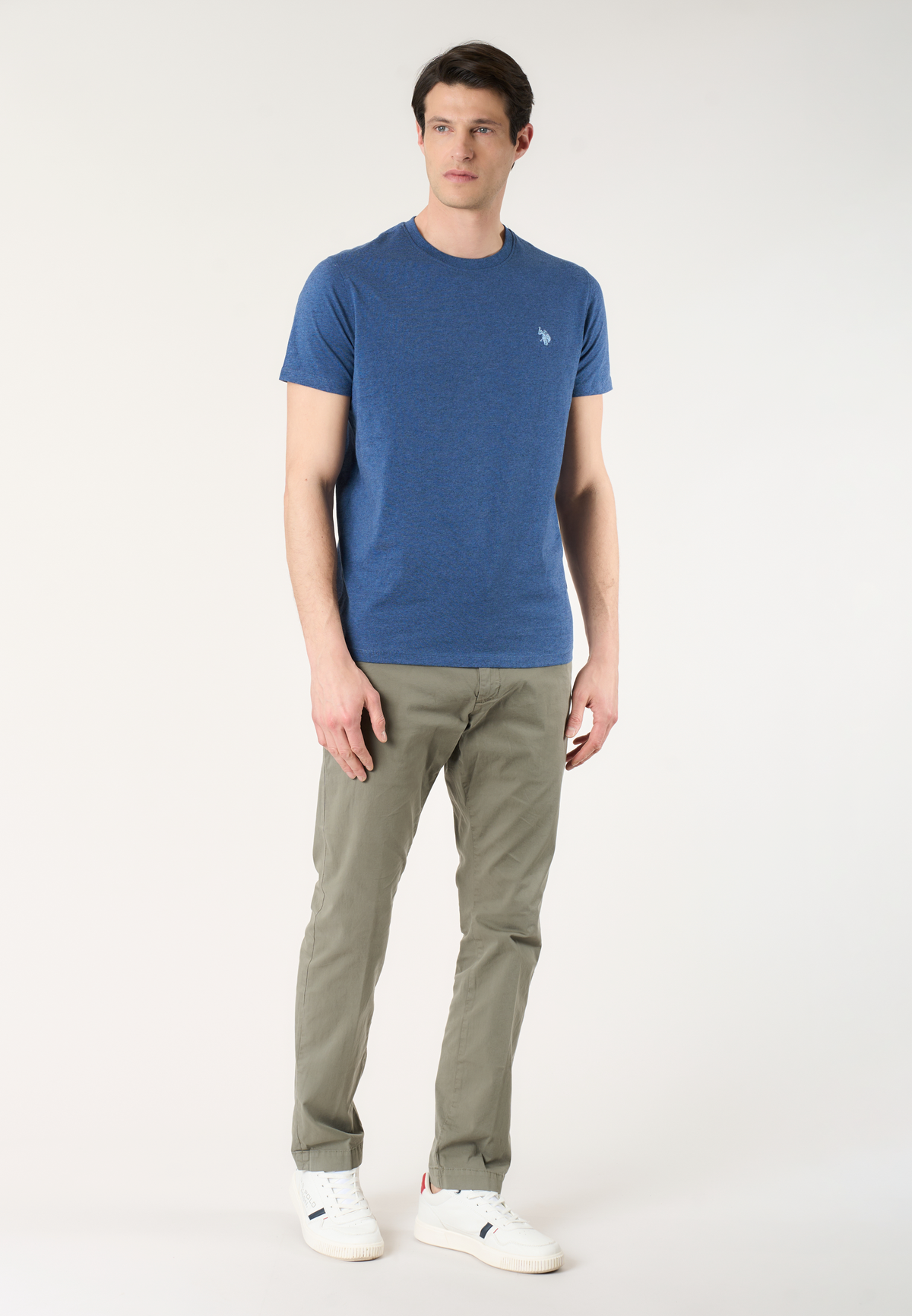 T-shirt in cotone melange Premium Quality con logo ricamato