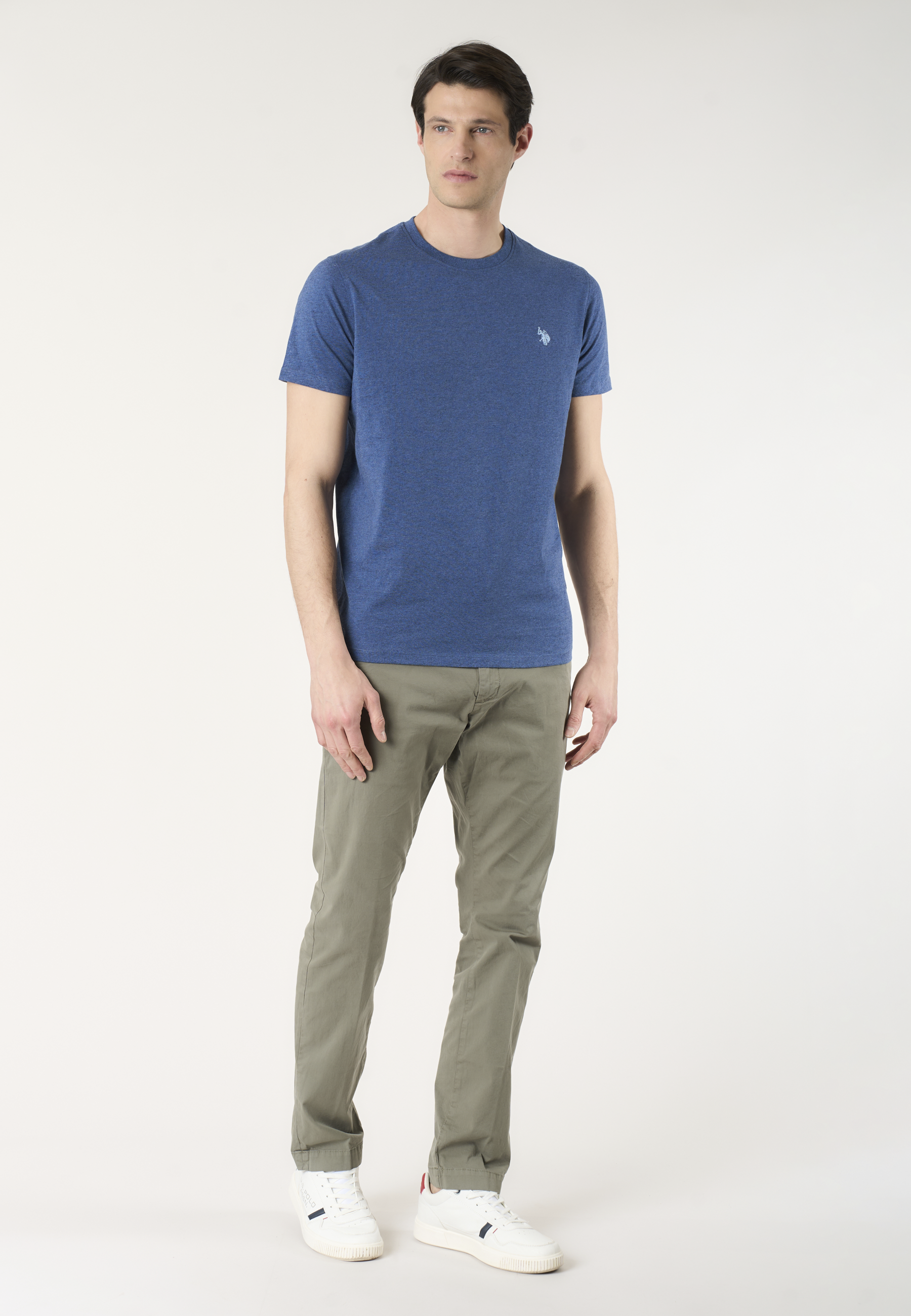 T-shirt in cotone melange Premium Quality con logo ricamato