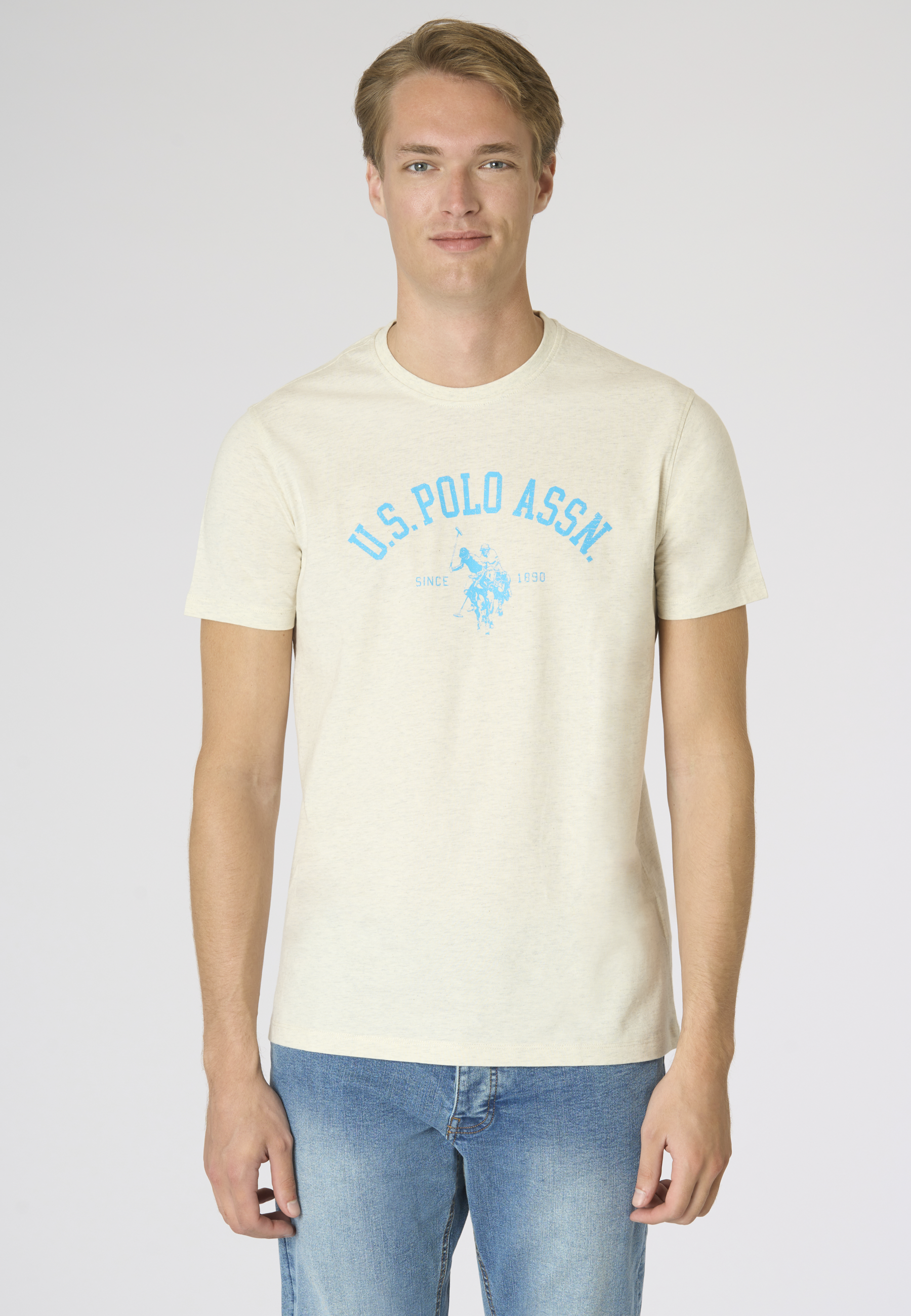 T-shirt in cotone melange Premium Quality con stampa frontale