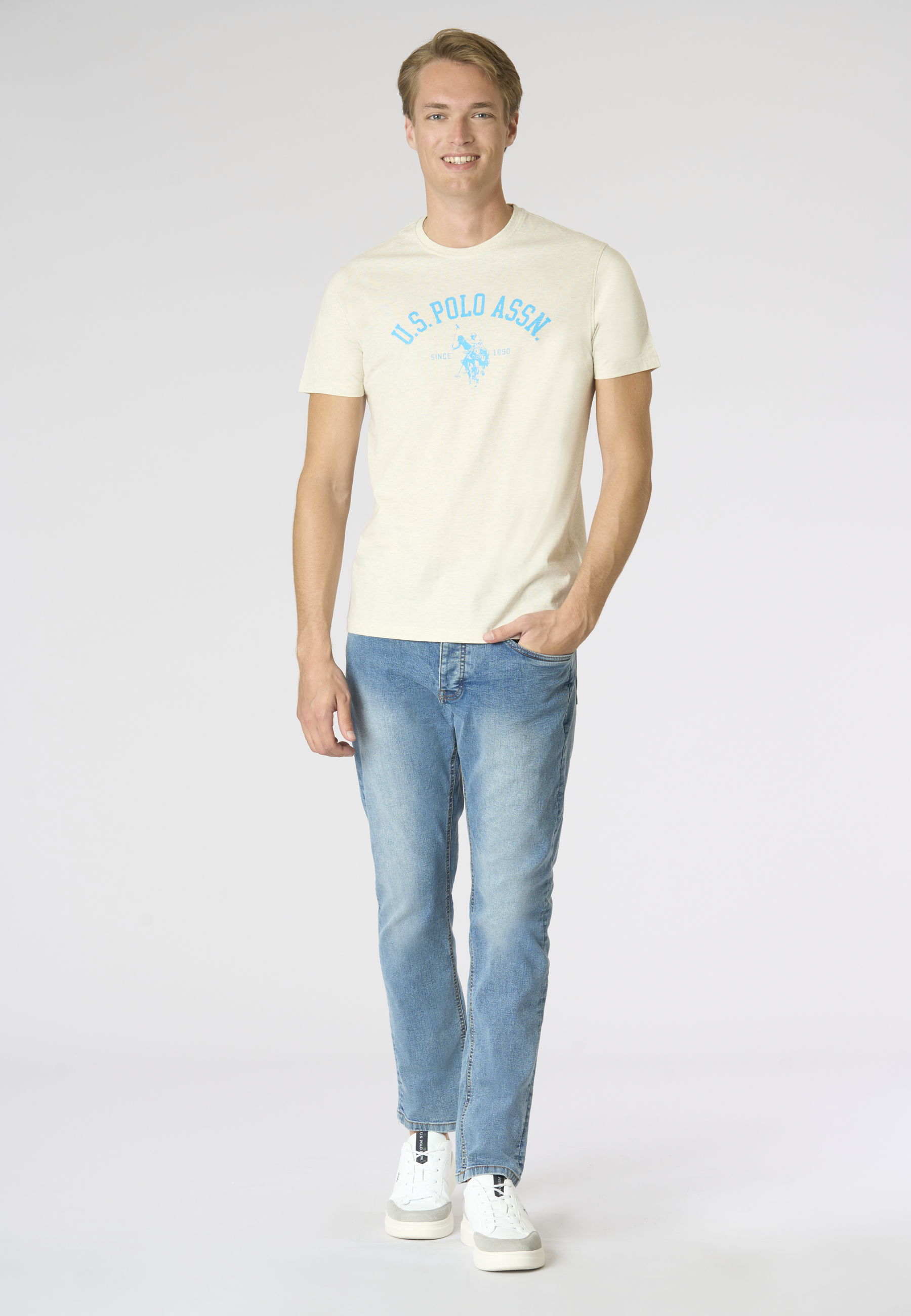 T-shirt in cotone melange Premium Quality con stampa frontale