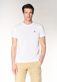 T-shirt girocollo con logo in cotone supima Premium Quality