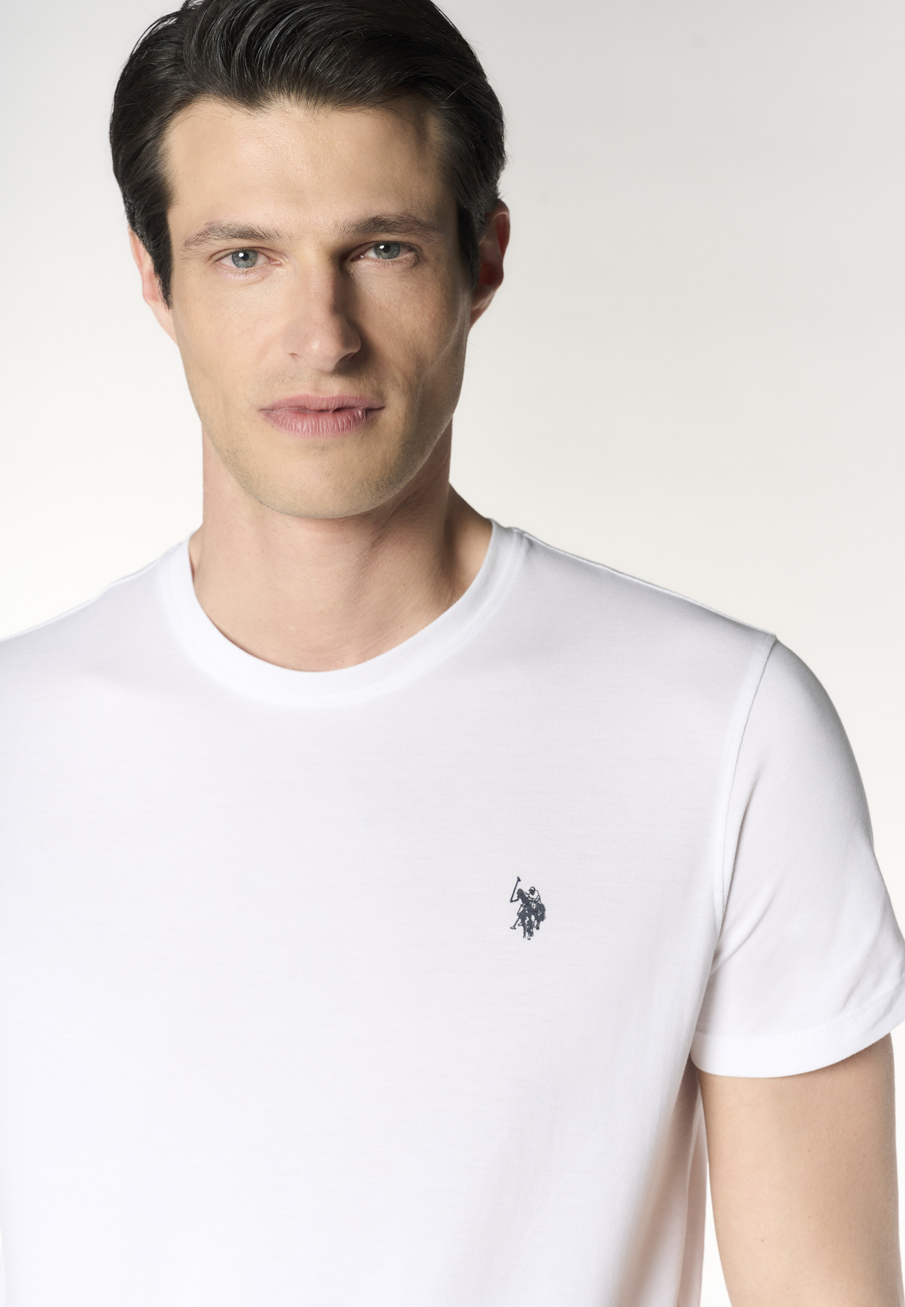 T-shirt girocollo con logo in cotone supima Premium Quality