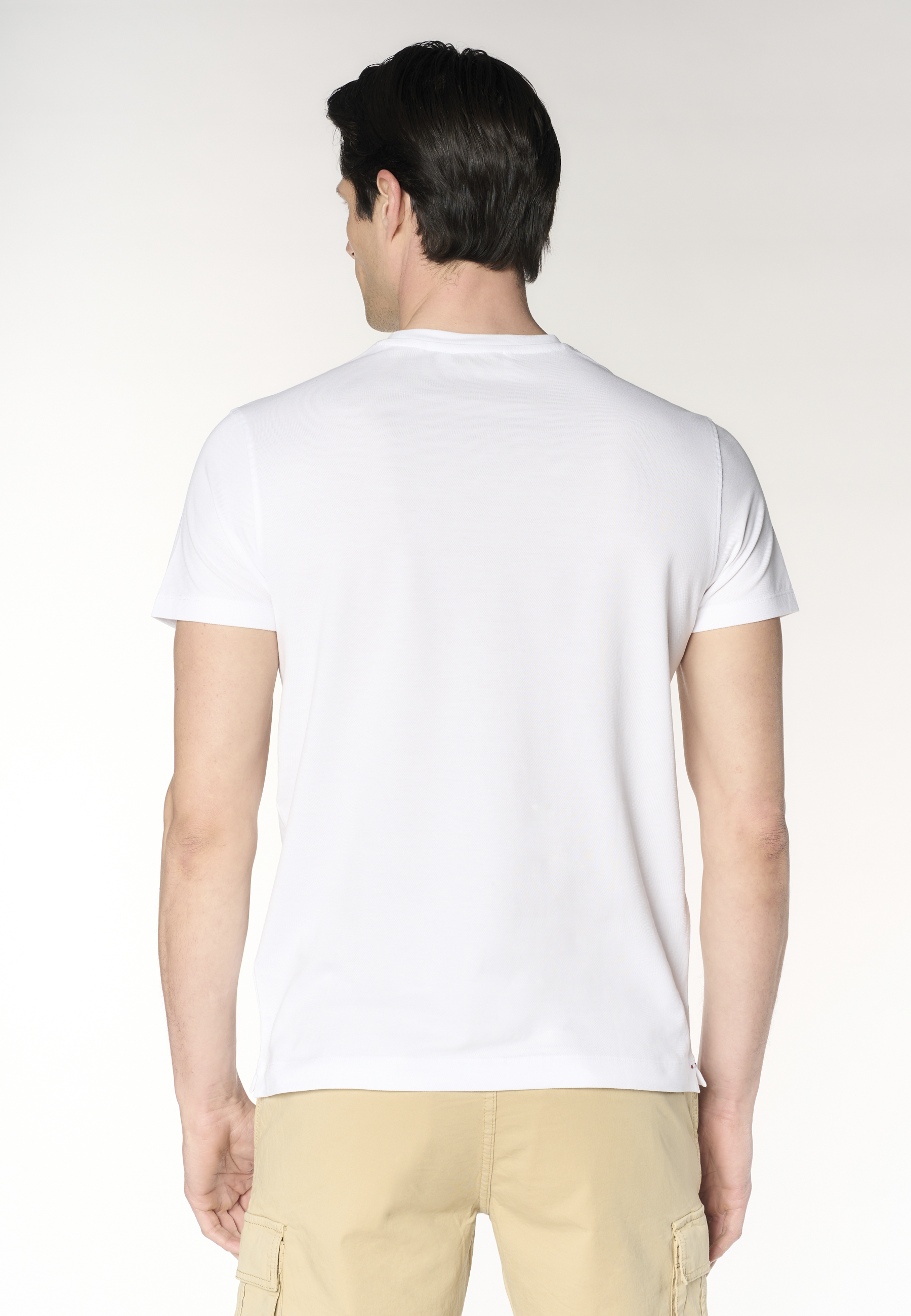 T-shirt girocollo con logo in cotone supima Premium Quality
