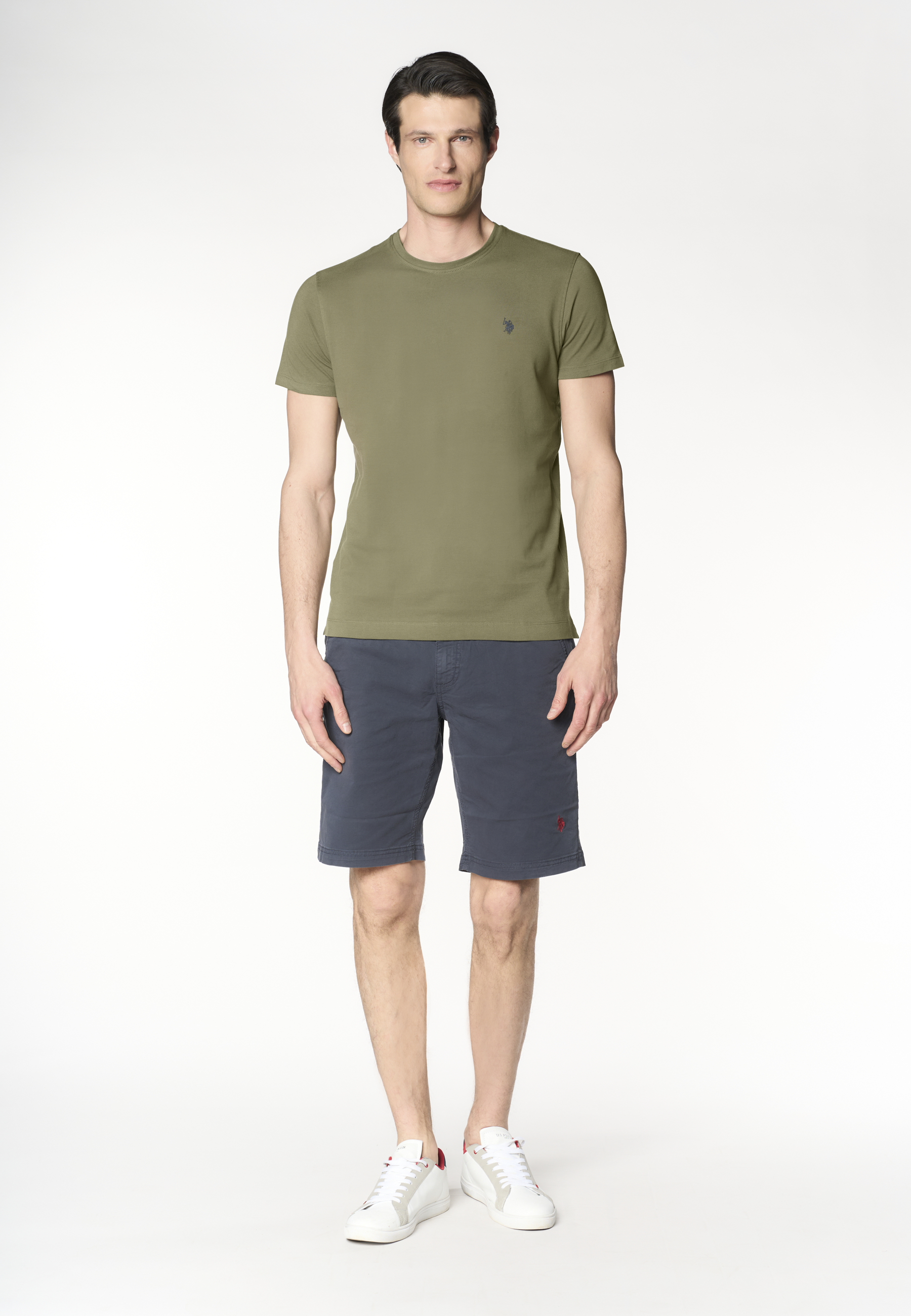 T-shirt girocollo con logo in cotone supima Premium Quality