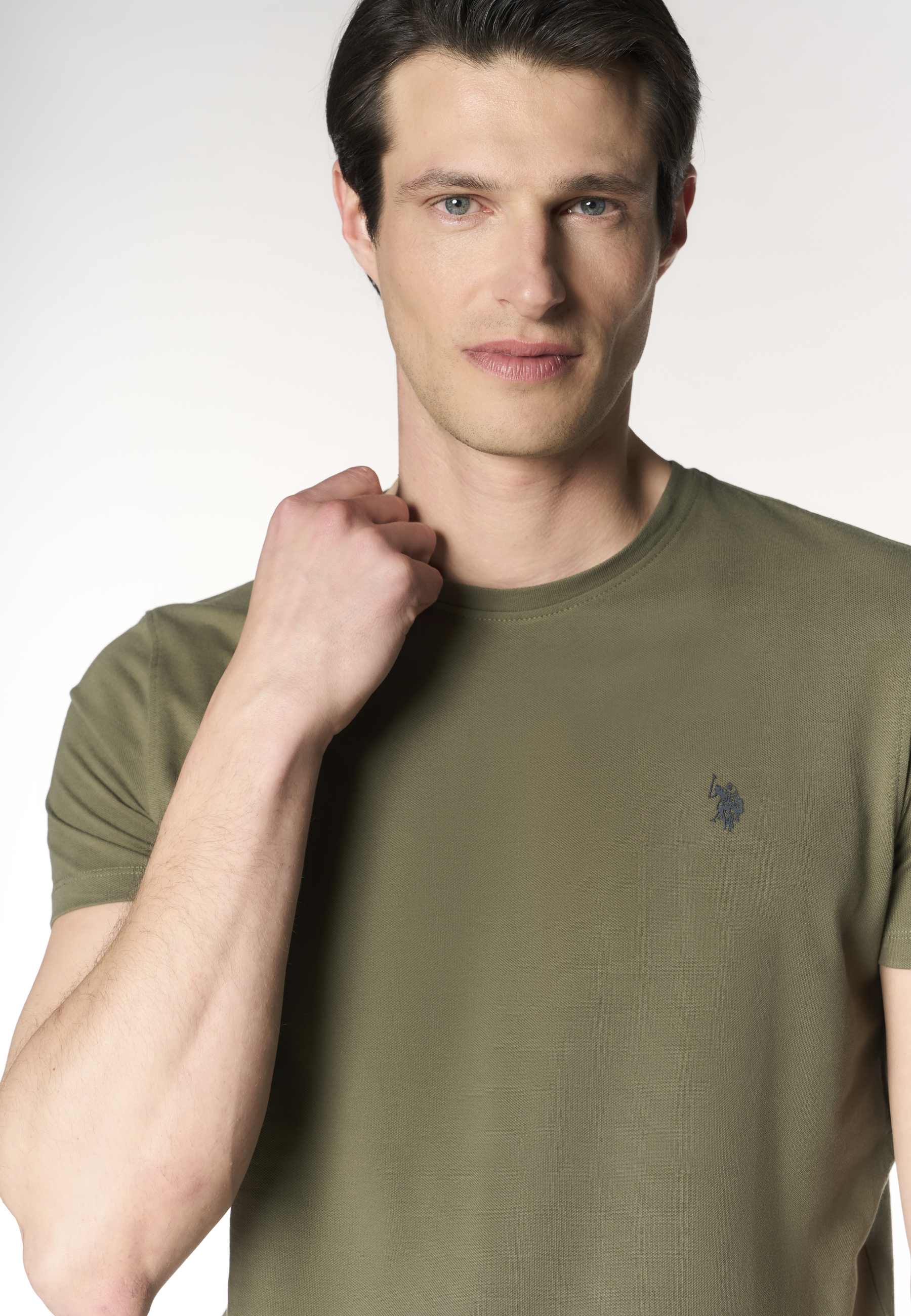T-shirt girocollo con logo in cotone supima Premium Quality