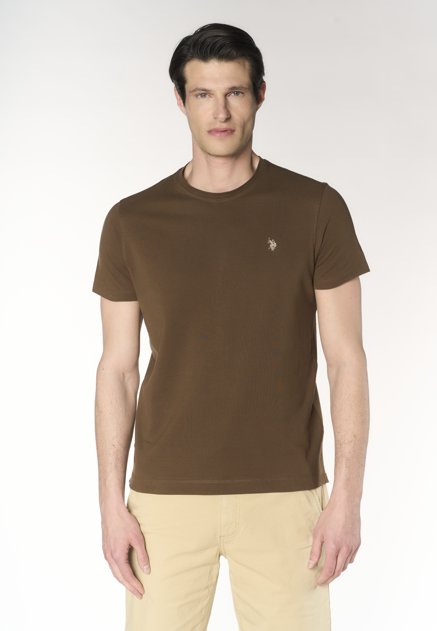 T-shirt girocollo con logo in cotone supima Premium Quality