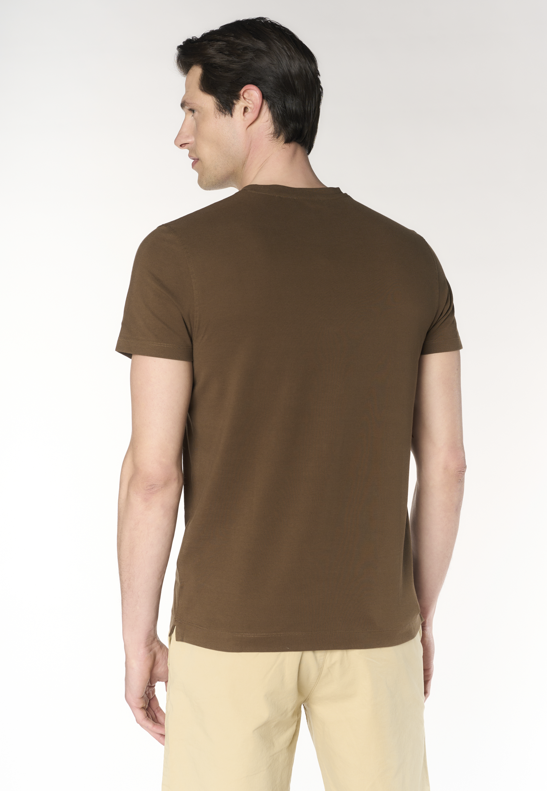 T-shirt girocollo con logo in cotone supima Premium Quality