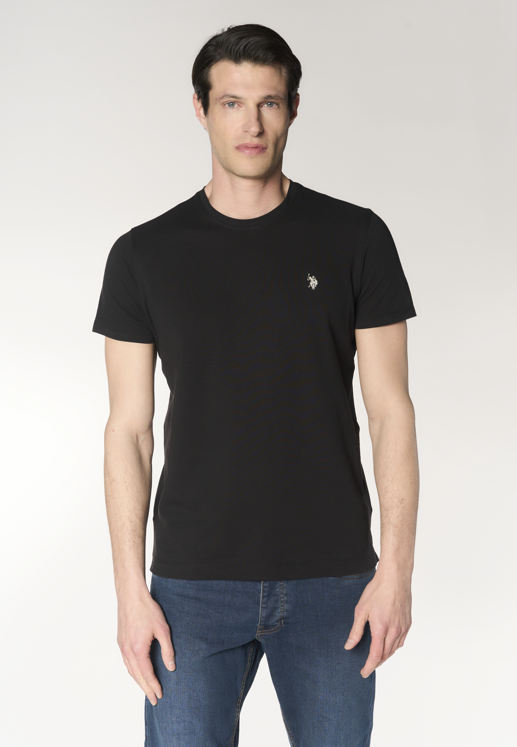 T-shirt girocollo con logo in cotone supima Premium Quality