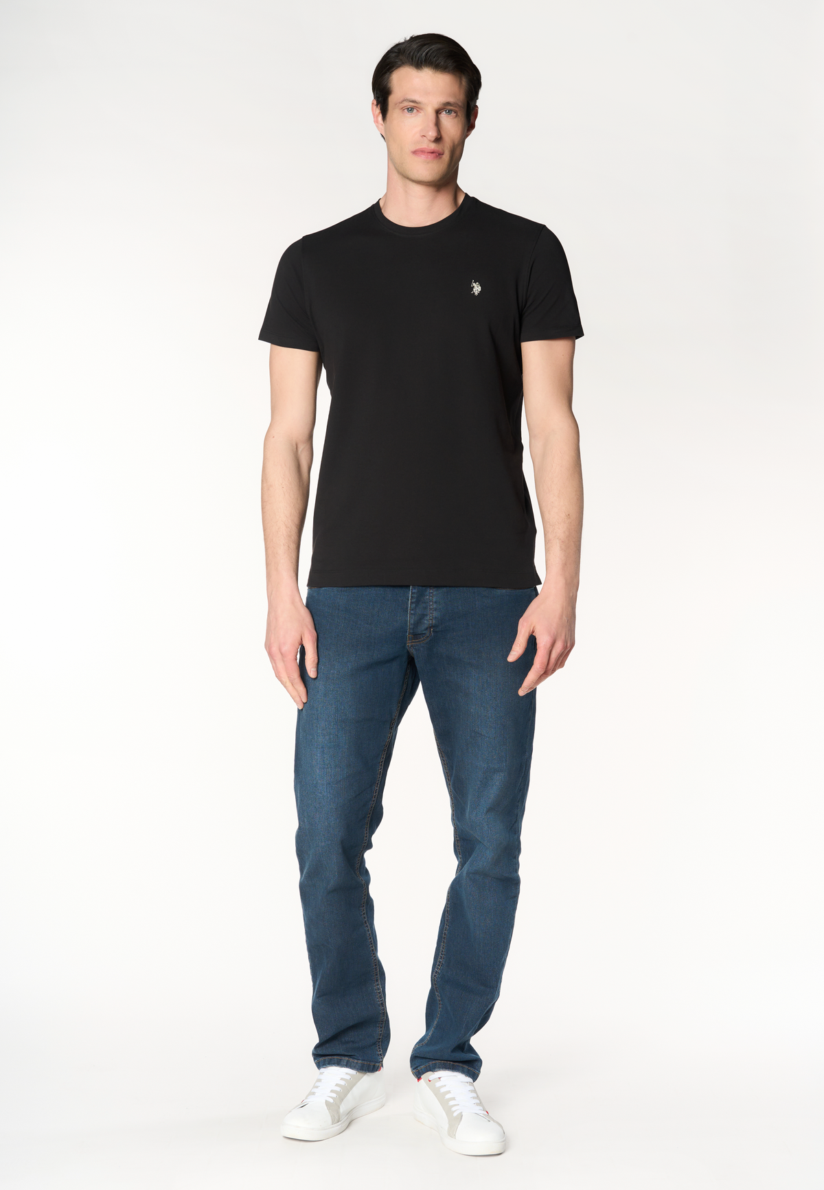T-shirt girocollo con logo in cotone supima Premium Quality