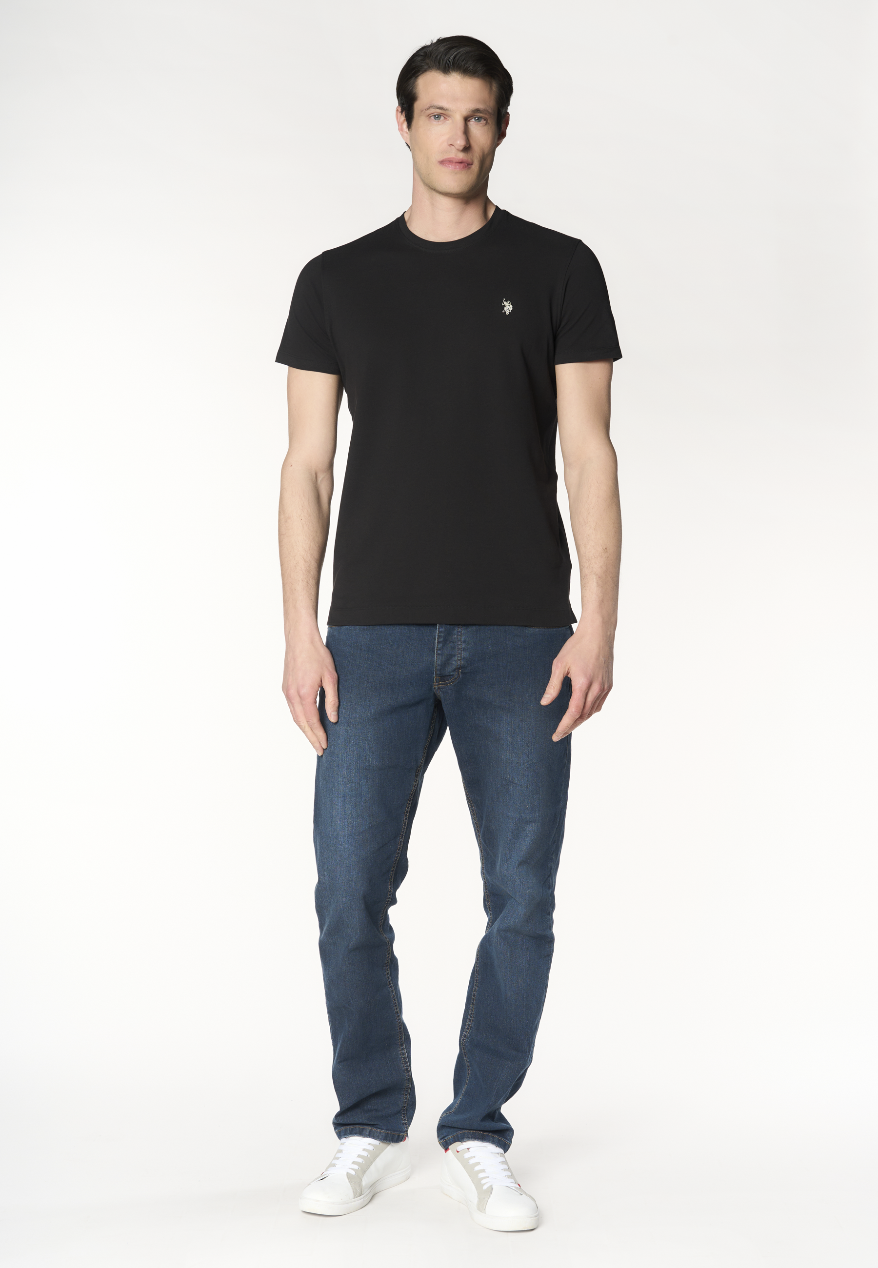 T-shirt girocollo con logo in cotone supima Premium Quality