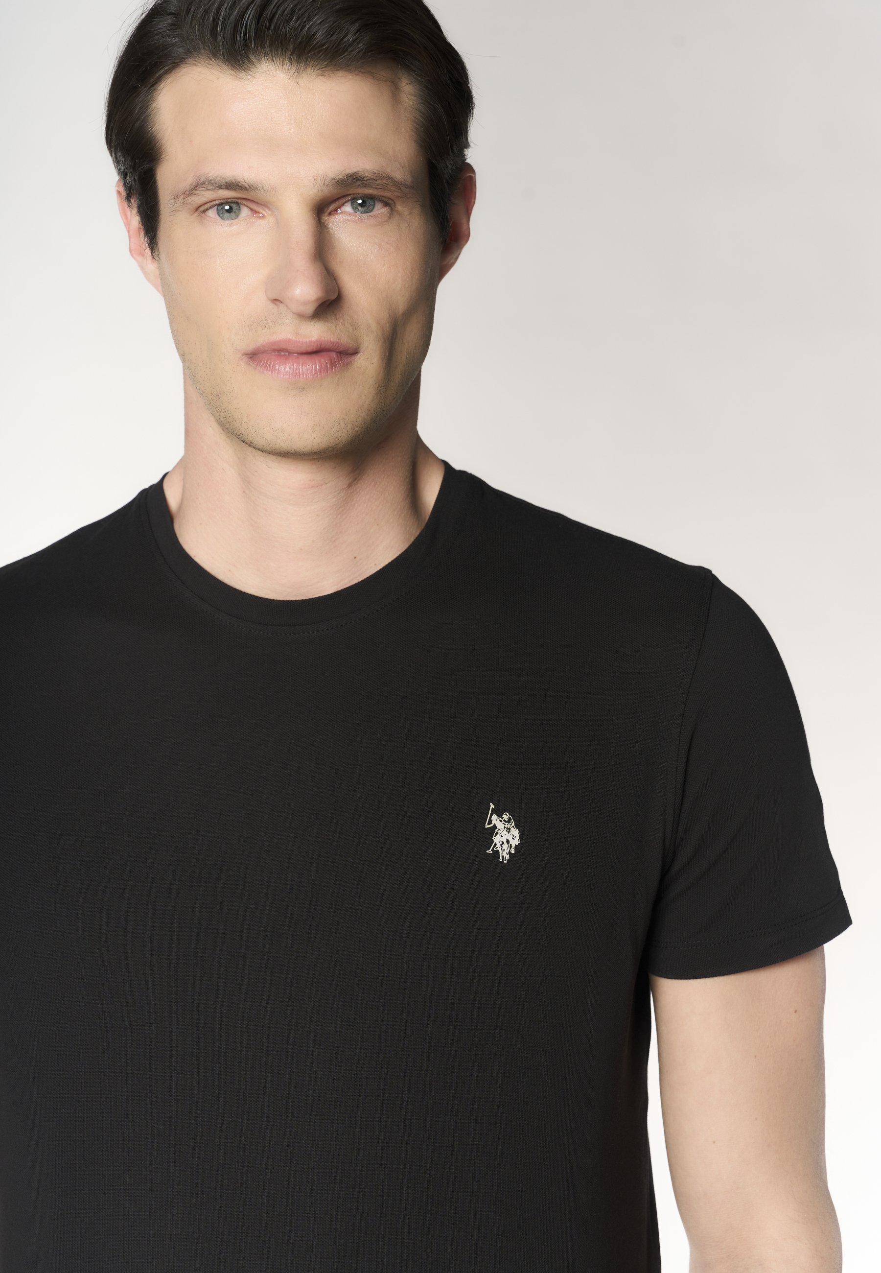 T-shirt girocollo con logo in cotone supima Premium Quality