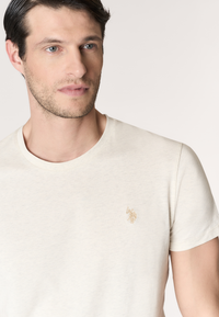T-shirt in cotone melange Premium Quality con logo ricamato