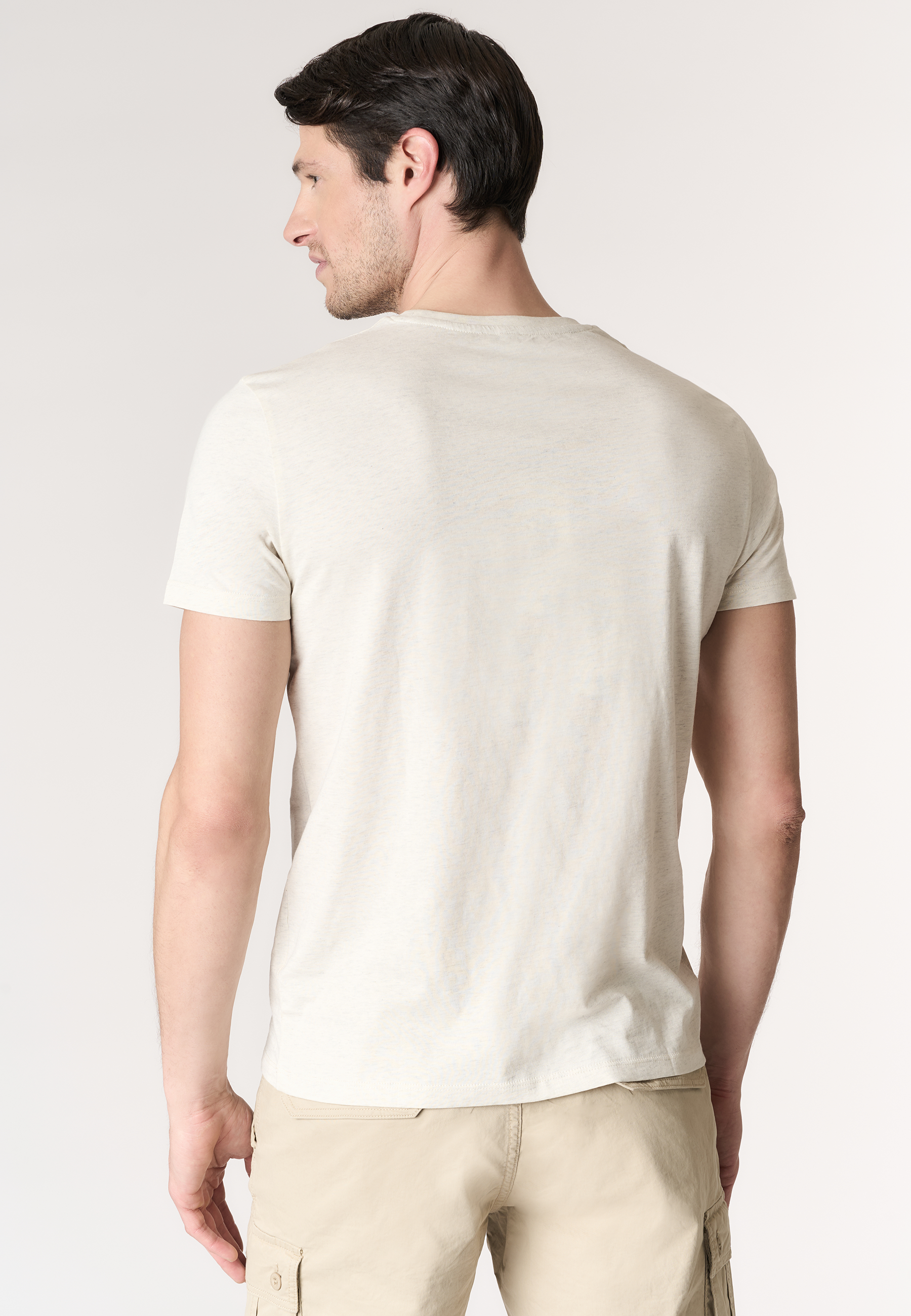 T-shirt in cotone melange Premium Quality con logo ricamato