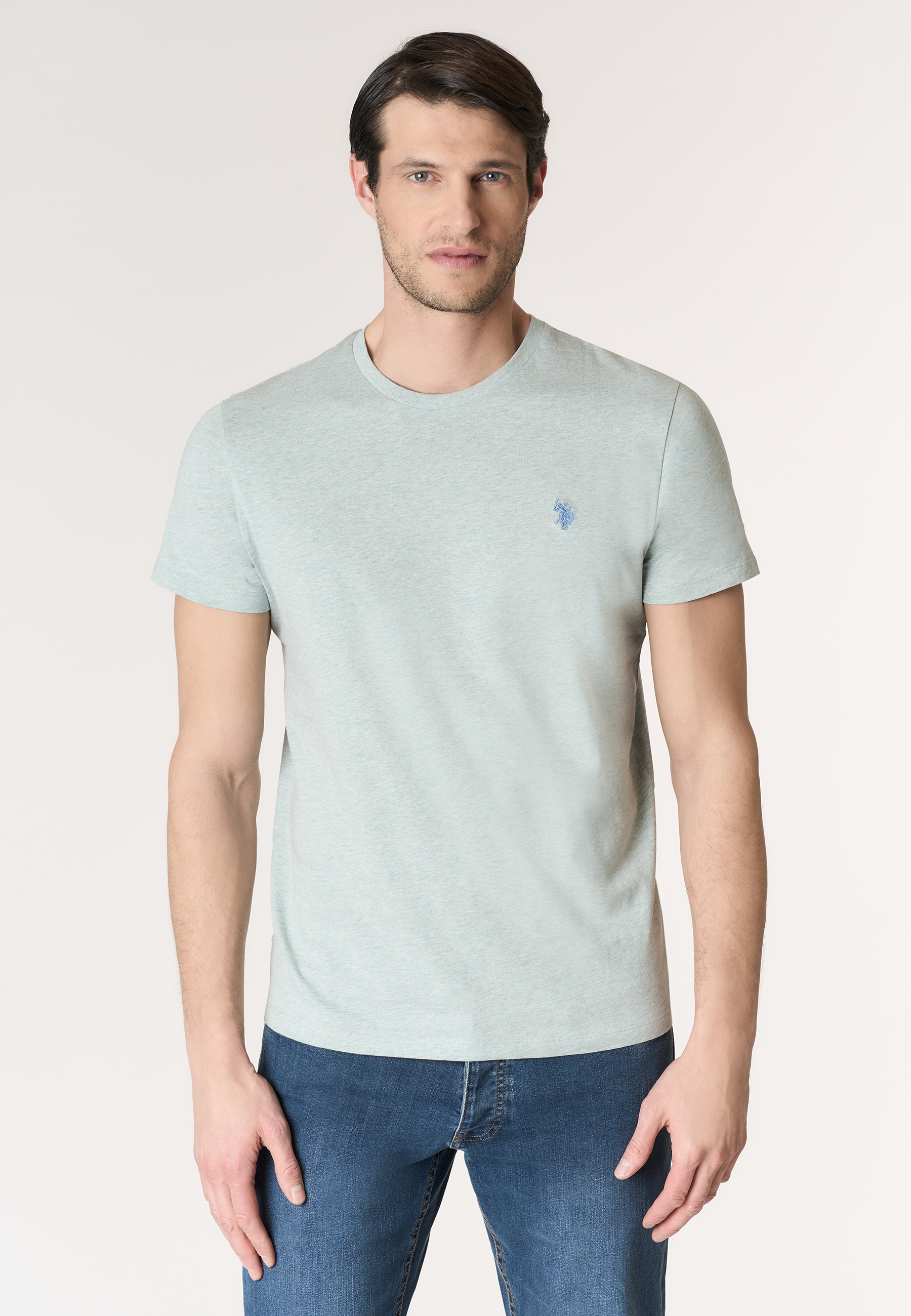T-shirt in cotone melange Premium Quality con logo ricamato