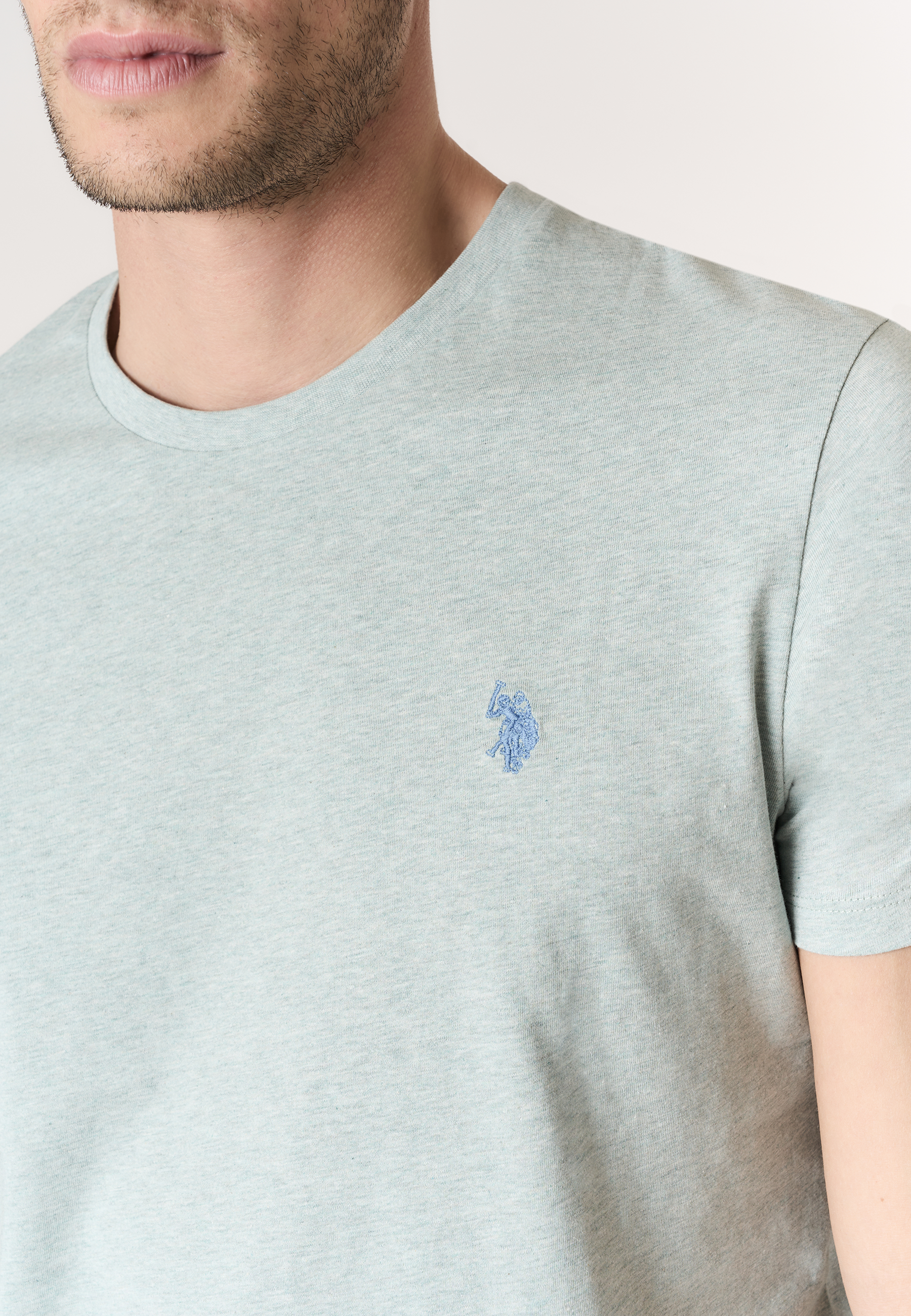 T-shirt in cotone melange Premium Quality con logo ricamato