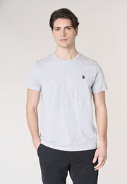 T-shirt girocollo in cotone melange