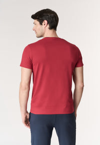T-shirt a maniche corte in cotone con scritta frontale