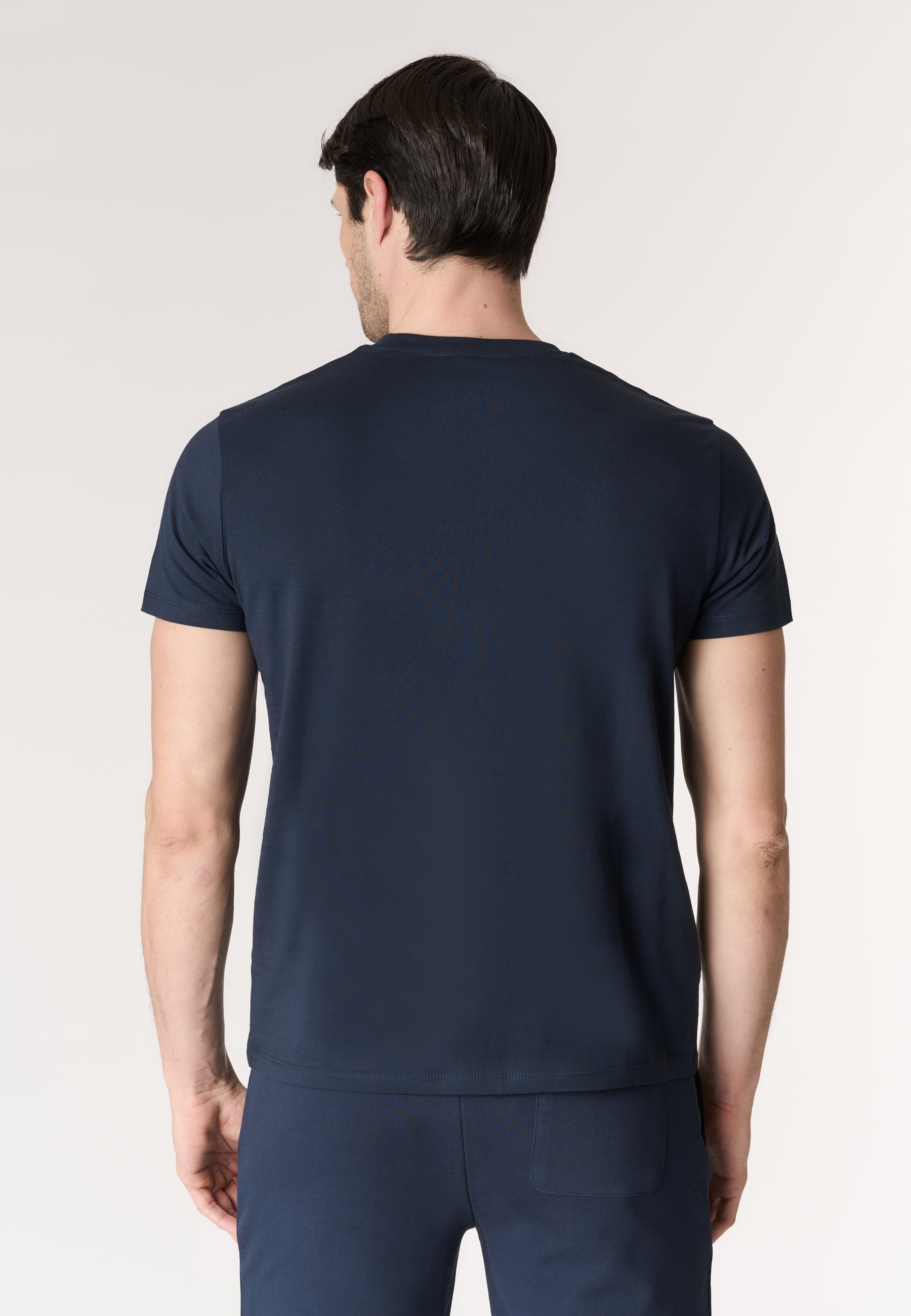 T-shirt a maniche corte in cotone con scritta frontale