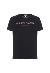 T-shirt a maniche corte in cotone con scritta frontale