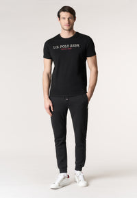 T-shirt a maniche corte in cotone con scritta frontale