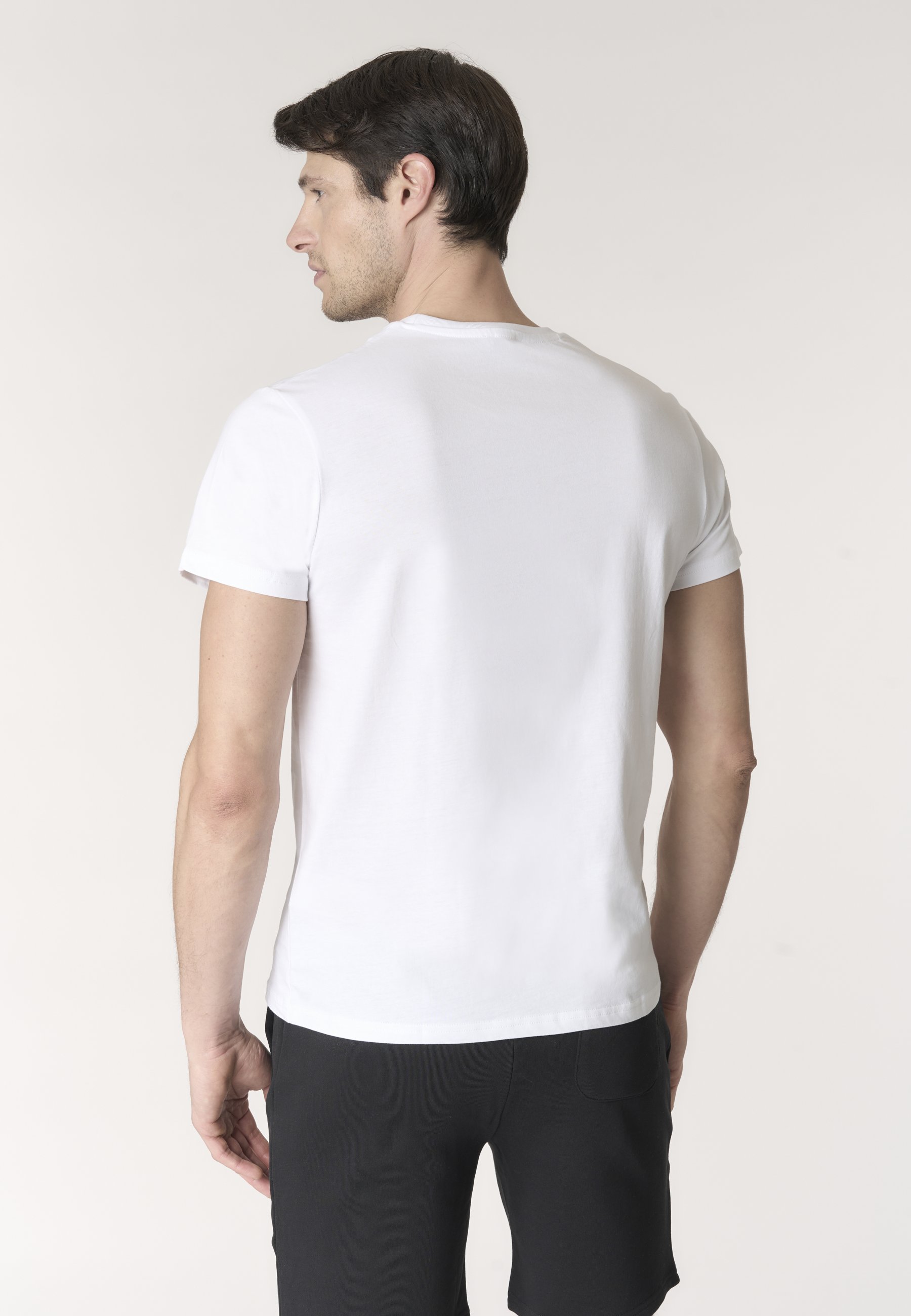 T-shirt girocollo in cotone con stampa frontale U.S. POLO ASSN.