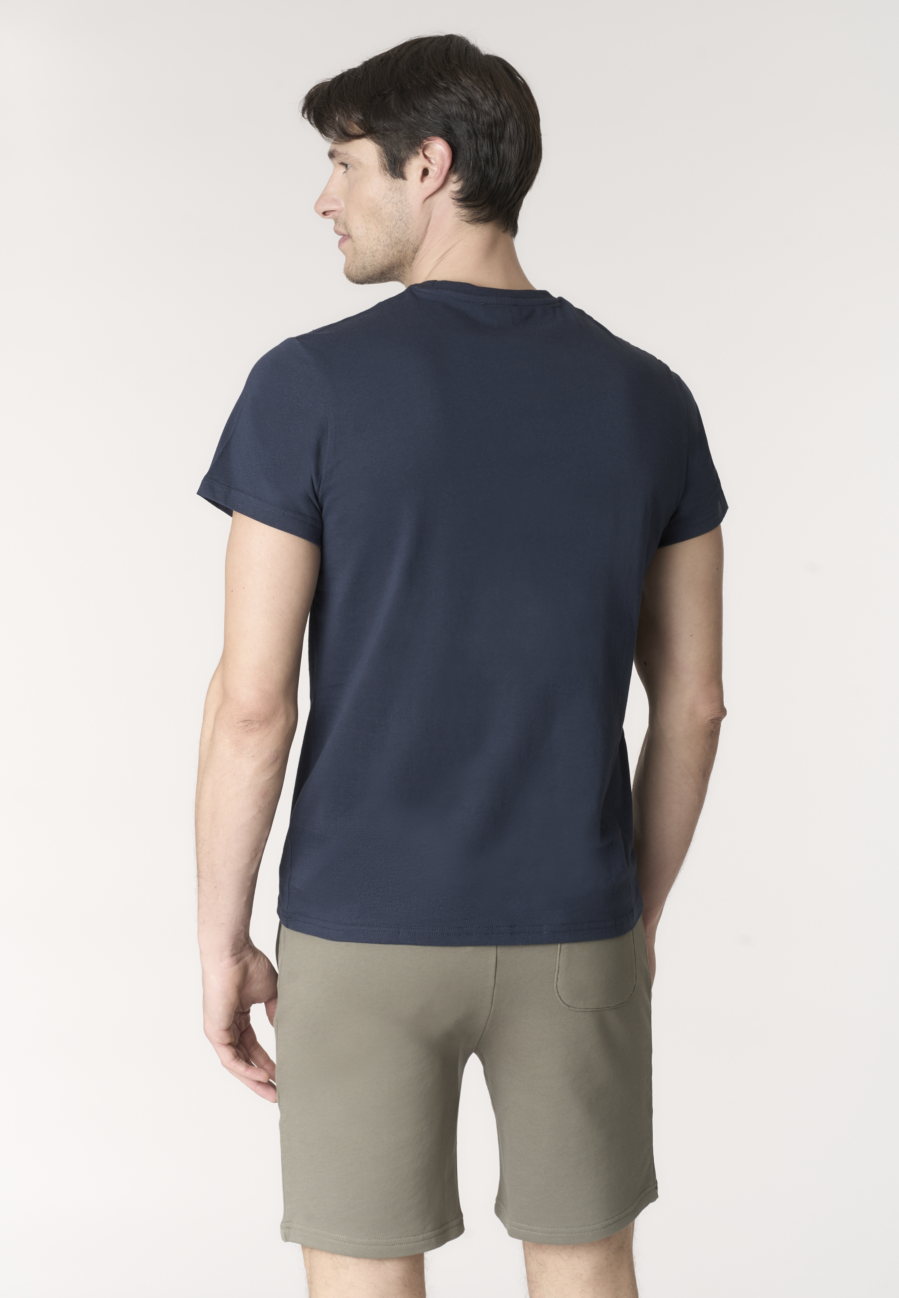 T-shirt girocollo in cotone con stampa frontale U.S. POLO ASSN.