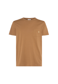 T-shirt uomo in cotone basic jersey con taschino e logo ricamato