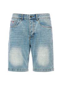 Pantalone corto in denim da uomo modello cinque tasche
