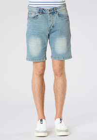 Pantalone corto in denim da uomo modello cinque tasche