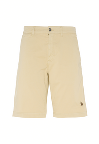 Pantalone corto chino da uomo in cotone stretch