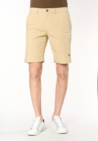 Pantalone corto chino da uomo in cotone stretch