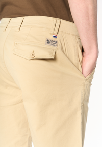 Pantalone corto chino da uomo in cotone stretch