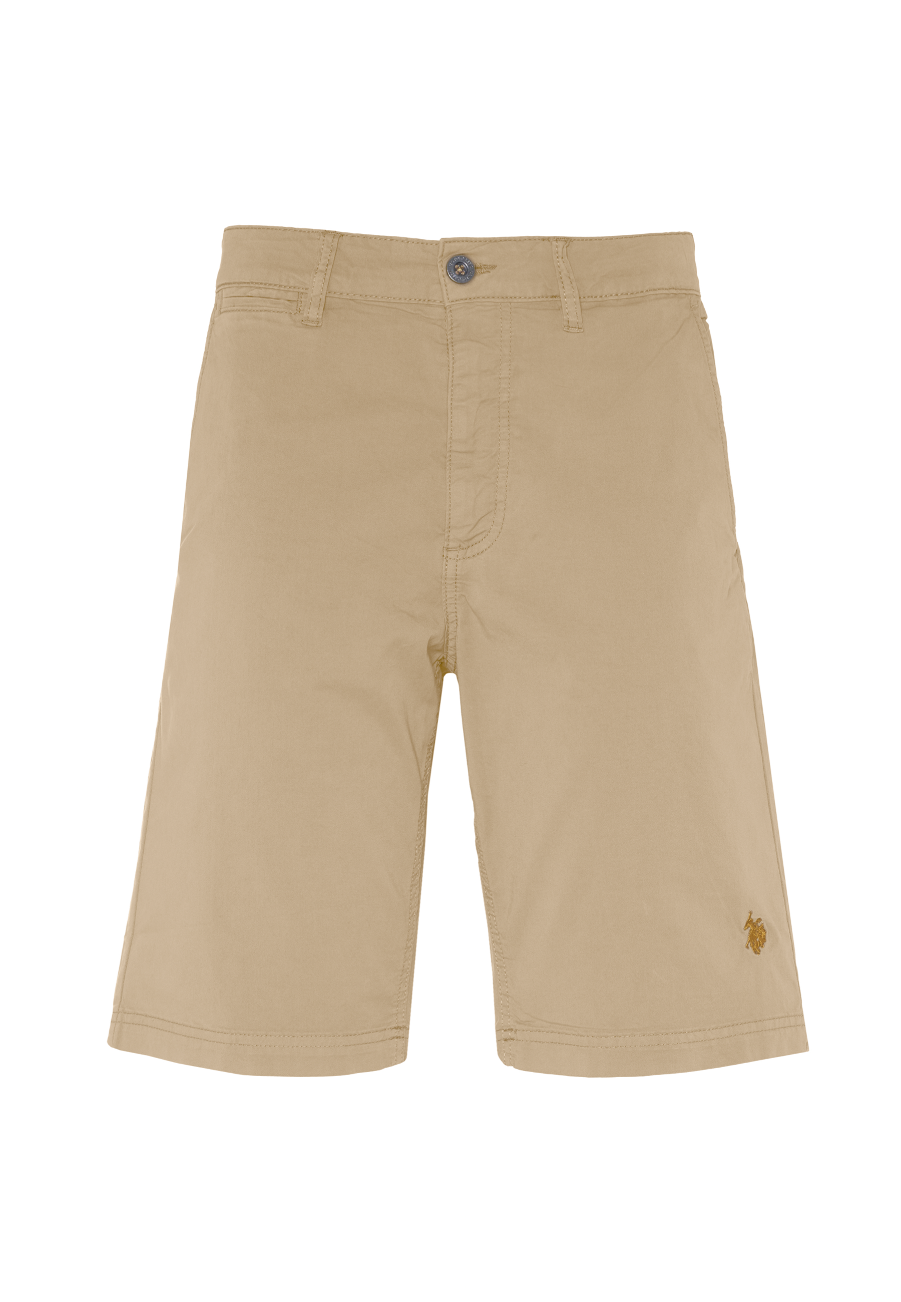 Pantalone corto chino da uomo in cotone stretch