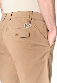Pantalone corto chino da uomo in cotone stretch